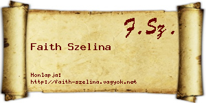 Faith Szelina névjegykártya